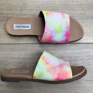 Steve‎ Madden Karolyn Tie Dye Fabric Slide Sandals Size 7.5M